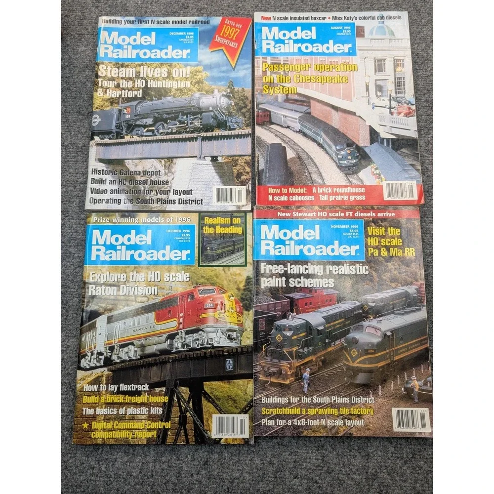 Vintage Model Railroader‎ Magazine Lot Of 6 Kalmbach 1997 Blue Covers USA